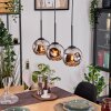 Ripoll lampa wisząca, kula świetlna, lampa wisząca kolory naturalne, czarny, 3-punktowe