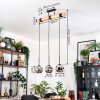 Ripoll lampa wisząca, kula świetlna, lampa wisząca kolory naturalne, czarny, 3-punktowe