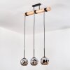 Ripoll lampa wisząca, kula świetlna, lampa wisząca kolory naturalne, czarny, 3-punktowe