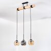 Ripoll lampa wisząca, kula świetlna, lampa wisząca kolory naturalne, czarny, 3-punktowe
