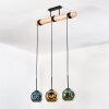 Ripoll lampa wisząca, kula świetlna, lampa wisząca kolory naturalne, czarny, 3-punktowe