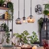 Ripoll lampa wisząca, kula świetlna, lampa wisząca kolory naturalne, czarny, 3-punktowe