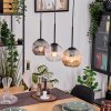 Ripoll lampa wisząca, kula świetlna, lampa wisząca kolory naturalne, czarny, 3-punktowe