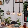 Ripoll lampa wisząca, kula świetlna, lampa wisząca kolory naturalne, czarny, 3-punktowe