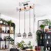 Ripoll lampa wisząca, kula świetlna, lampa wisząca kolory naturalne, czarny, 3-punktowe