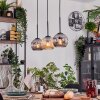 Ripoll lampa wisząca, kula świetlna, lampa wisząca kolory naturalne, czarny, 3-punktowe