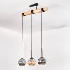 Ripoll lampa wisząca, kula świetlna, lampa wisząca kolory naturalne, czarny, 3-punktowe