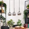 Ripoll lampa wisząca, kula świetlna, lampa wisząca kolory naturalne, czarny, 3-punktowe