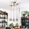 Ripoll lampa wisząca, kula świetlna, lampa wisząca kolory naturalne, czarny, 3-punktowe