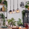 Koyoto lampa wisząca, kula świetlna, lampa wisząca kolory naturalne, czarny, 3-punktowe