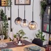 Koyoto lampa wisząca, kula świetlna, lampa wisząca kolory naturalne, czarny, 3-punktowe