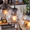 Koyoto lampa wisząca, kula świetlna, lampa wisząca kolory naturalne, czarny, 3-punktowe