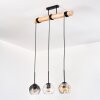 Koyoto lampa wisząca, kula świetlna, lampa wisząca kolory naturalne, czarny, 3-punktowe
