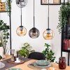 Koyoto lampa wisząca, kula świetlna, lampa wisząca kolory naturalne, czarny, 3-punktowe
