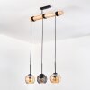 Koyoto lampa wisząca, kula świetlna, lampa wisząca kolory naturalne, czarny, 3-punktowe