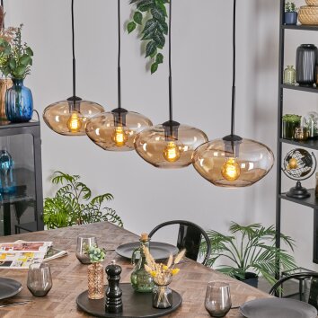 Mertola lampa wisząca, lampa wisząca bursztynowy, 4-punktowe