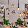 Apedo lampa wisząca, kula świetlna, lampa wisząca bursztynowy, przezroczysty, przydymiony, 6-punktowe