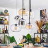 Apedo lampa wisząca, kula świetlna, lampa wisząca bursztynowy, przezroczysty, przydymiony, 6-punktowe