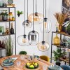 Apedo lampa wisząca, kula świetlna, lampa wisząca bursztynowy, przezroczysty, przydymiony, 6-punktowe