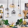 Apedo lampa wisząca, kula świetlna, lampa wisząca bursztynowy, przezroczysty, przydymiony, 6-punktowe