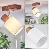 Fallhagen lampa sufitowa, spot sufitowy chrom, ciemne drewno, 1-punktowy