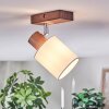 Fallhagen lampa sufitowa, spot sufitowy chrom, ciemne drewno, 1-punktowy