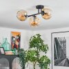 Ripoll lampa sufitowa, kula świetlna bursztynowy, 3-punktowe