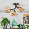 Ripoll lampa sufitowa, kula świetlna bursztynowy, 3-punktowe