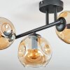 Ripoll lampa sufitowa, kula świetlna bursztynowy, 3-punktowe