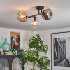 Ripoll lampa sufitowa, kula świetlna bursztynowy, przezroczysty, przydymiony, 3-punktowe