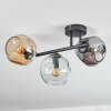 Ripoll lampa sufitowa, kula świetlna bursztynowy, przezroczysty, przydymiony, 3-punktowe