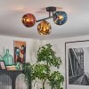 Ripoll lampa sufitowa, kula świetlna niebeieski, złoty, miedziany, 3-punktowe