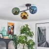 Ripoll lampa sufitowa, kula świetlna niebeieski, złoty, zielony, 3-punktowe