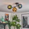 Ripoll lampa sufitowa, kula świetlna niebeieski, złoty, zielony, 3-punktowe