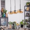 Mertola Lampa wisząca, Lampa wisząca W kolorze bursztynu, 3-punktowe