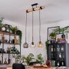 Ripoll lampa wisząca, kula świetlna, lampa wisząca kolory naturalne, czarny, 3-punktowe
