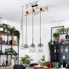 Ripoll lampa wisząca, kula świetlna, lampa wisząca kolory naturalne, czarny, 3-punktowe