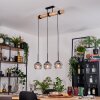 Ripoll lampa wisząca, kula świetlna, lampa wisząca kolory naturalne, czarny, 3-punktowe