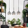 Ripoll lampa wisząca, kula świetlna, lampa wisząca kolory naturalne, czarny, 3-punktowe