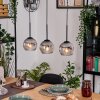 Ripoll lampa wisząca, kula świetlna, lampa wisząca kolory naturalne, czarny, 3-punktowe