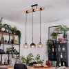 Koyoto lampa wisząca, kula świetlna, lampa wisząca kolory naturalne, czarny, 3-punktowe