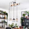 Koyoto lampa wisząca, kula świetlna, lampa wisząca kolory naturalne, czarny, 3-punktowe