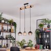 Koyoto lampa wisząca, kula świetlna, lampa wisząca kolory naturalne, czarny, 3-punktowe