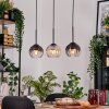 Koyoto lampa wisząca, kula świetlna, lampa wisząca kolory naturalne, czarny, 3-punktowe