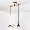 Koyoto lampa wisząca, kula świetlna, lampa wisząca kolory naturalne, czarny, 3-punktowe