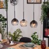 Koyoto lampa wisząca, kula świetlna, lampa wisząca kolory naturalne, czarny, 3-punktowe