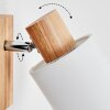 Fallhagen Lampa ścienna, Spot ścienny Chrom, Jasne drewno, 1-punktowy
