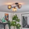 Ripoll lampa sufitowa, kula świetlna bursztynowy, przezroczysty, przydymiony, 3-punktowe