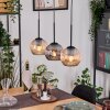 Koyoto lampa wisząca, kula świetlna, lampa wisząca kolory naturalne, czarny, 3-punktowe
