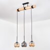 Koyoto lampa wisząca, kula świetlna, lampa wisząca kolory naturalne, czarny, 3-punktowe